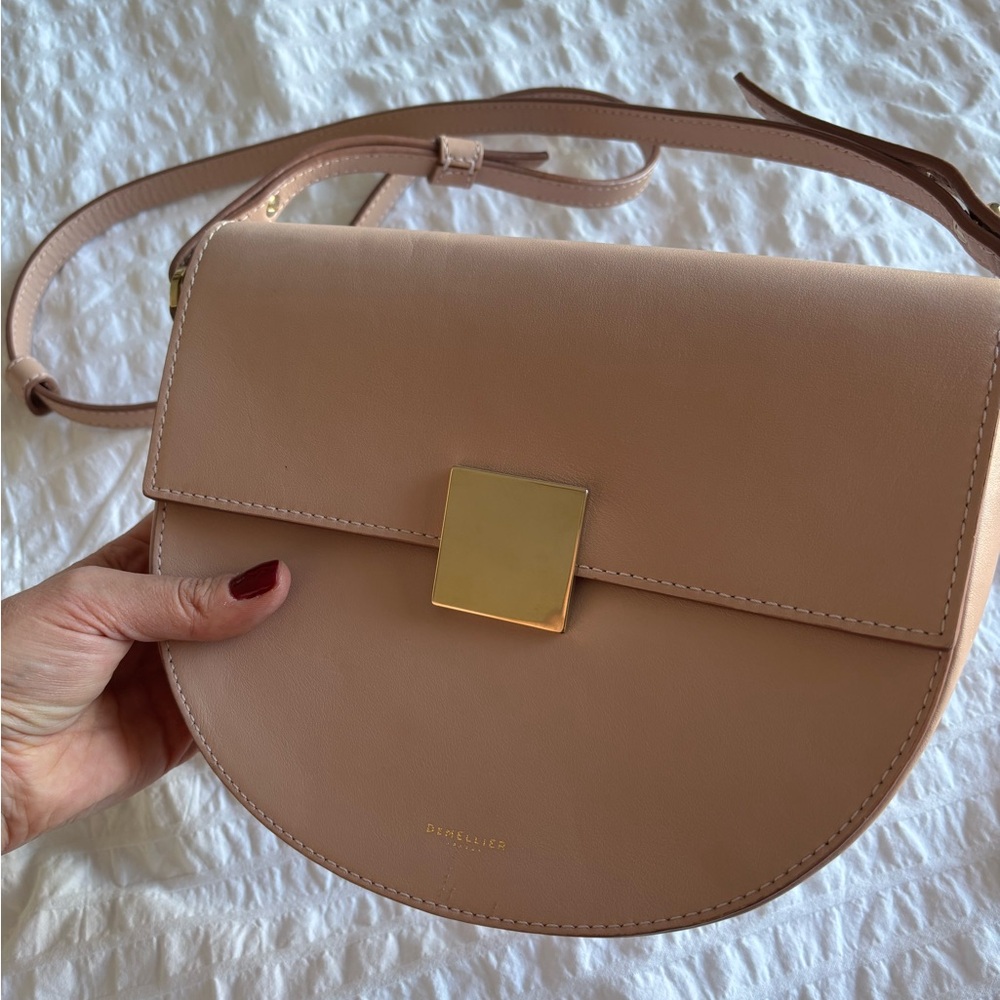 DeMellier Blush Leather Crossbody Bag - Picture 3 of 6